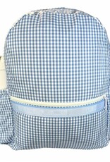 Mint Baby Blue Gingham MED Backpack w/Pocket