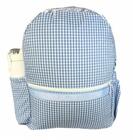 Mint Baby Blue Gingham MED Backpack w/Pocket