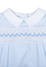 Magnolia Baby Logan Smocked Collared Footie Lt Blue
