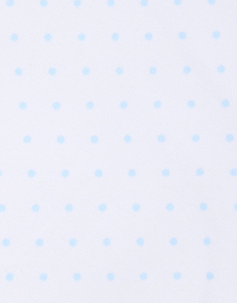 Magnolia Baby Mini Dots Lt Blue Smocked Footie