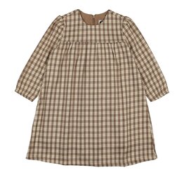 Maniere SALE Autumn Plaid Dress Beige