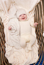 Maniere Chic Ruffle Collar Footie Ivory