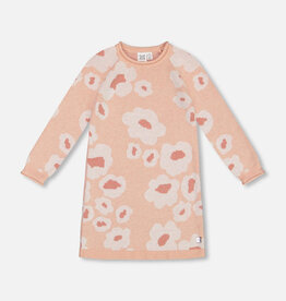 Deux par Deux SALE Pink Knit Dress w/White Flowers