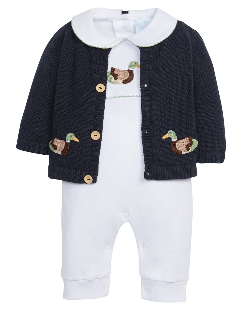 Little English Crochet Sweater Mallard