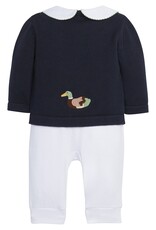 Little English Crochet Sweater Mallard