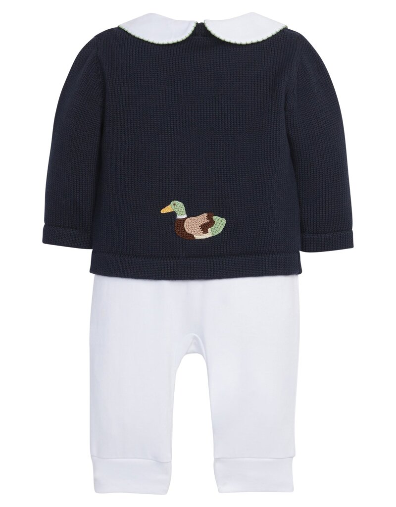 Little English Crochet Sweater Mallard