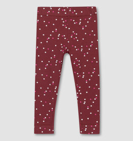 miles the label SALE CONFETTI PRINT BURGUNDY LEGGINGS