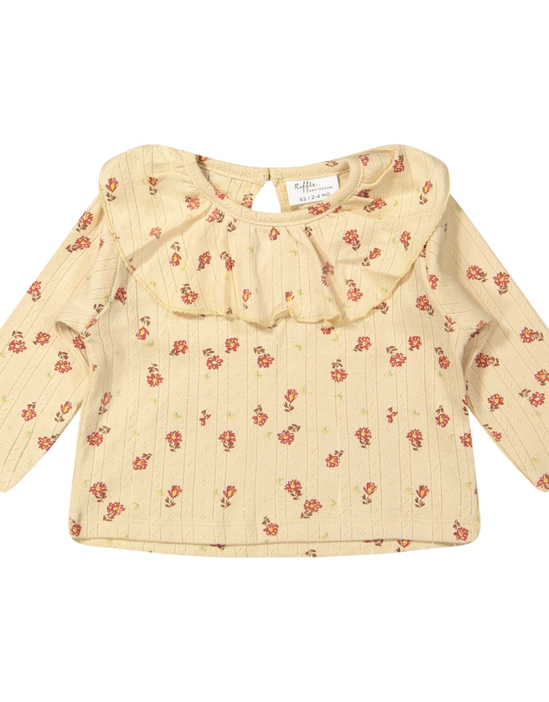 Riffle Amsterdam Cream Tee Small Flower Print