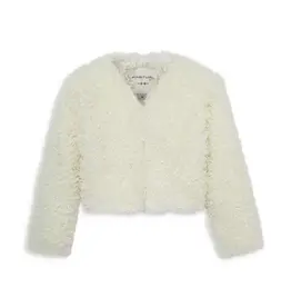 Habitual Kids SALE Pullover Shaggy Fringe Sweater Off White
