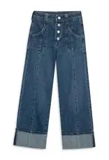 Habitual Kids Wide Leg Cuffed Jean Dark Stone