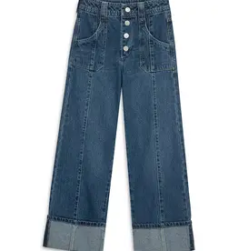 Habitual Kids Wide Leg Cuffed Jean Dark Stone