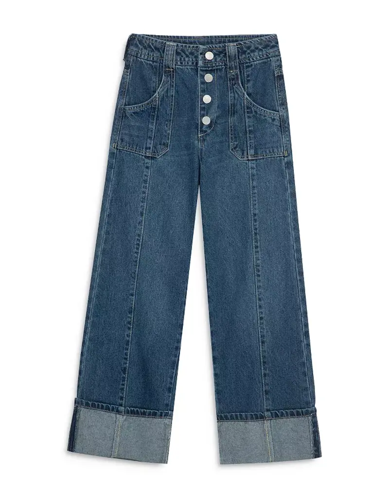 Habitual Kids Wide Leg Cuffed Jean Dark Stone