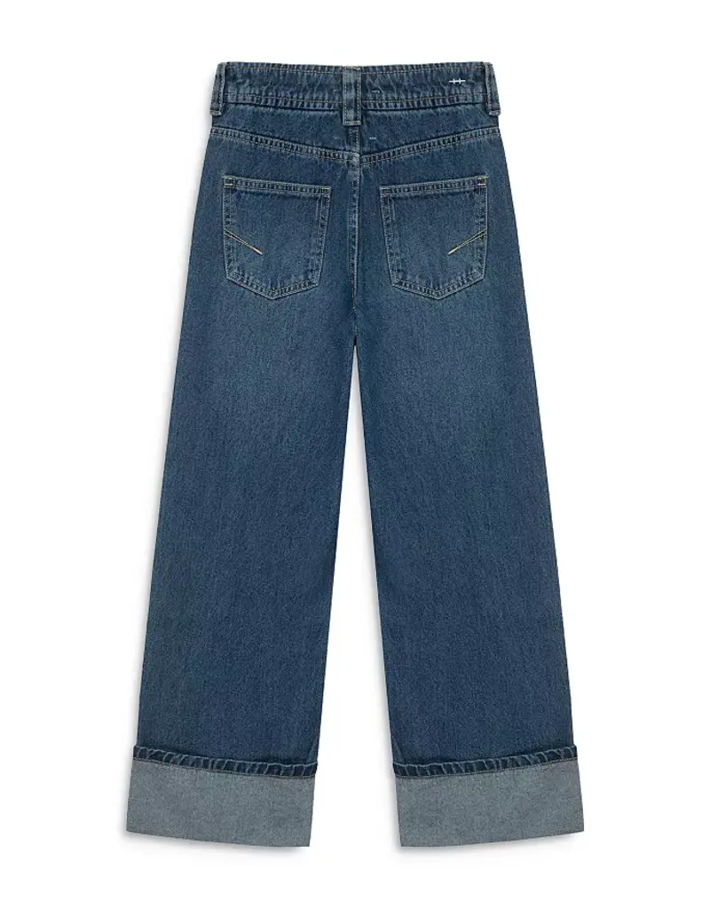 Habitual Kids Wide Leg Cuffed Jean Dark Stone