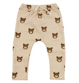 oh baby! SALE Teddy Bear Face Print Brooklyn Jogger Biscotti