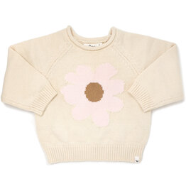 oh baby! SALE Pink Daisy Crew Neck Sweater