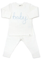 oh baby! Baby Sky Blue Embr 2pc Set