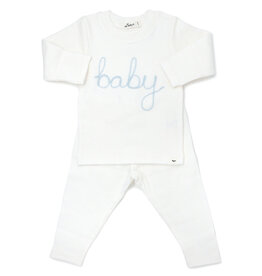 oh baby! Baby Sky Blue Embr 2pc Set