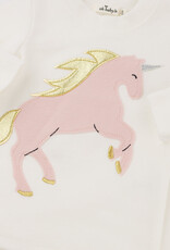 oh baby! Prancing Unicorn Applique L/S 2pc Set