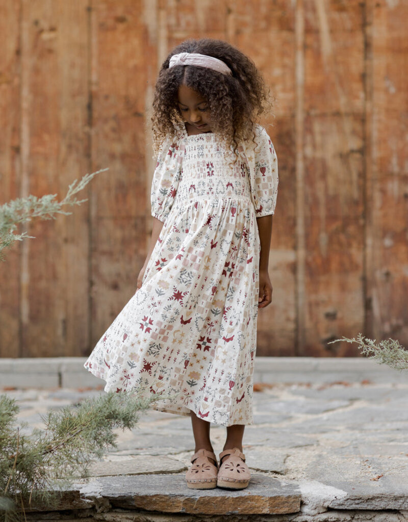 DELLA DRESS FOLKLORE NATURAL Tip Toes