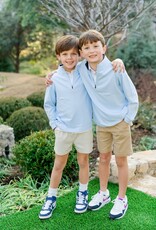 Lila + Hayes SPENCER QUARTER ZIP PULLOVER LIGHT BLUE