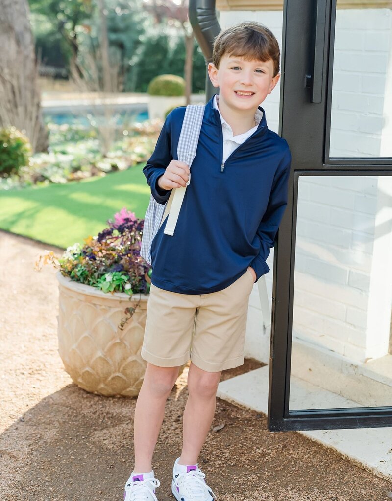 Lila + Hayes SAM PERFORMANCE PULLOVER NAVY