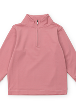 Lila + Hayes SAM PERFORMANCE PULLOVER ORANGE WHITE STRIPE