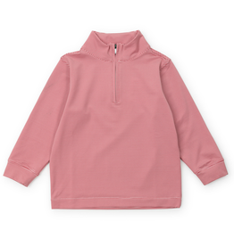 Lila + Hayes SALE SAM PERFORMANCE PULLOVER ORANGE WHITE STRIPE