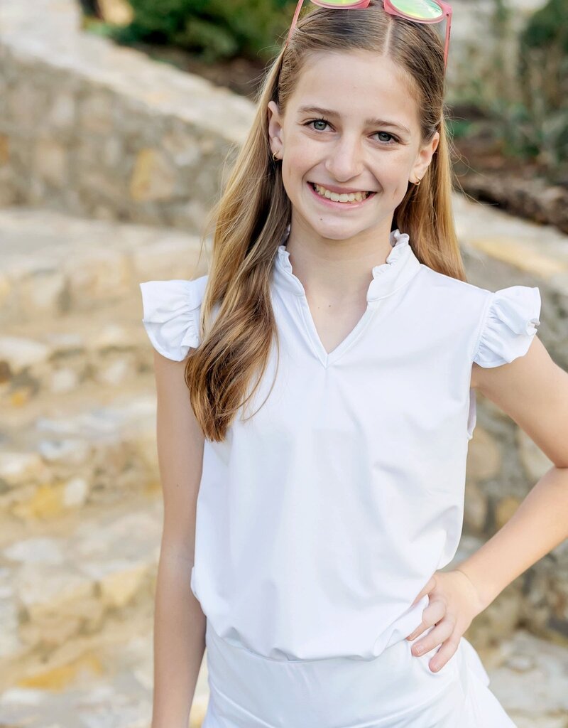 Lila + Hayes ELLIE PERFORMANCE TOP WHITE