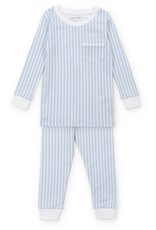 Lila + Hayes BRADFORD PAJAMA SET STRIPES IN BLUE