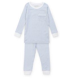 Lila + Hayes BRADFORD PAJAMA SET STRIPES IN BLUE