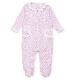 Lila + Hayes SALE LUCY ROMPER SCALLOPED IN PINK
