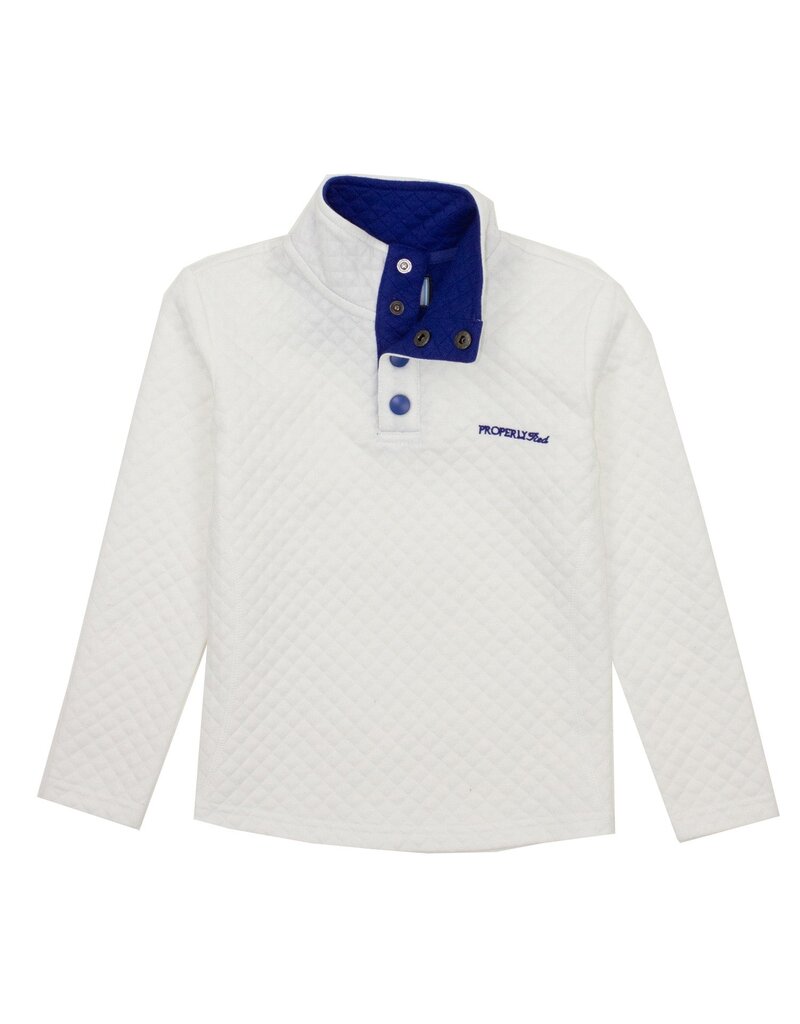 Properly Tied Girls Social Pullover White