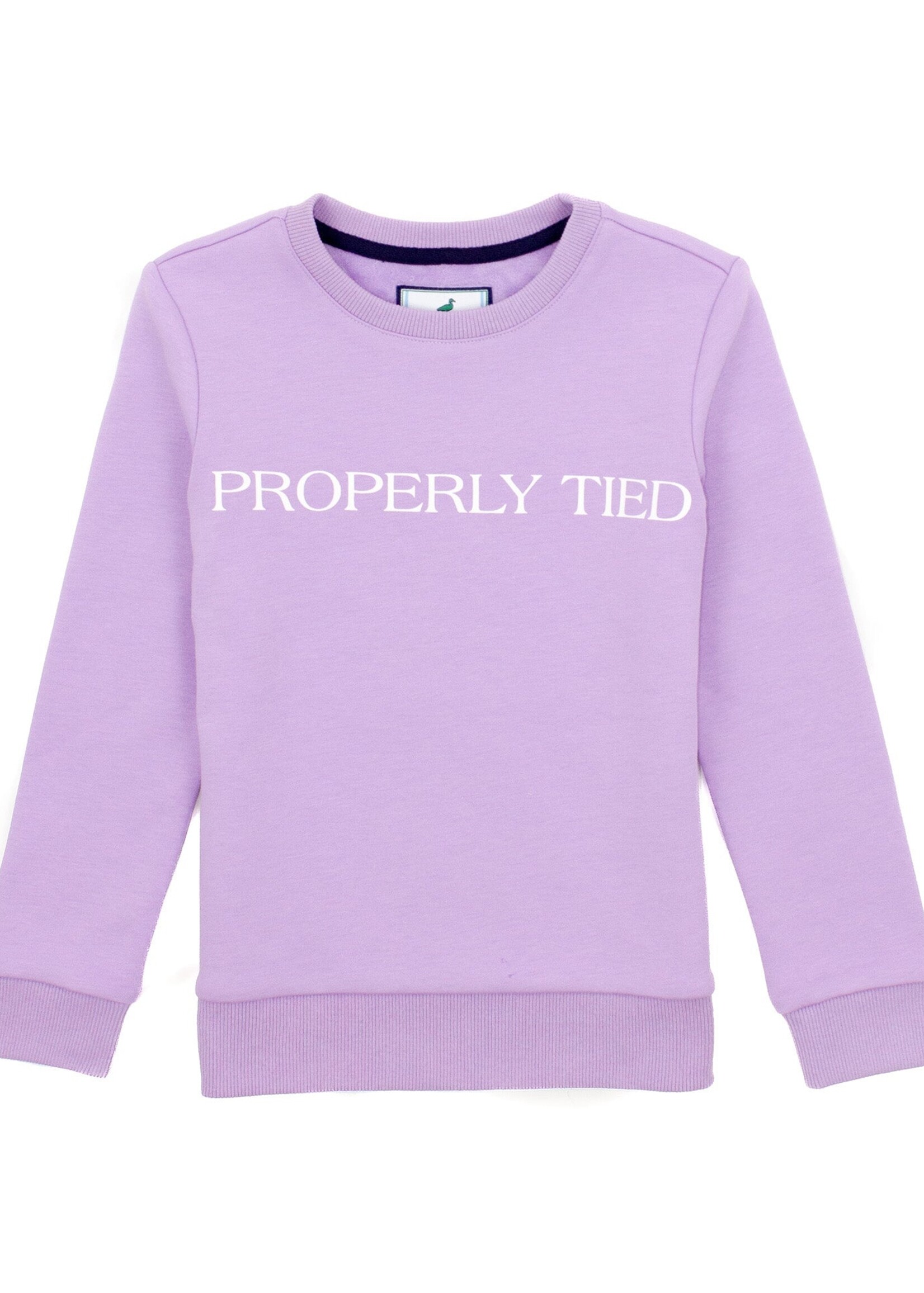 Properly Tied Girls Laurel Crew Lilac