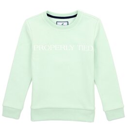 Properly Tied SALE Girls Laurel Crew Seafoam