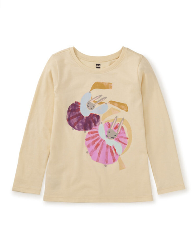 Tea Collection Twirling Bunnies Graphic Tee Cornhusk