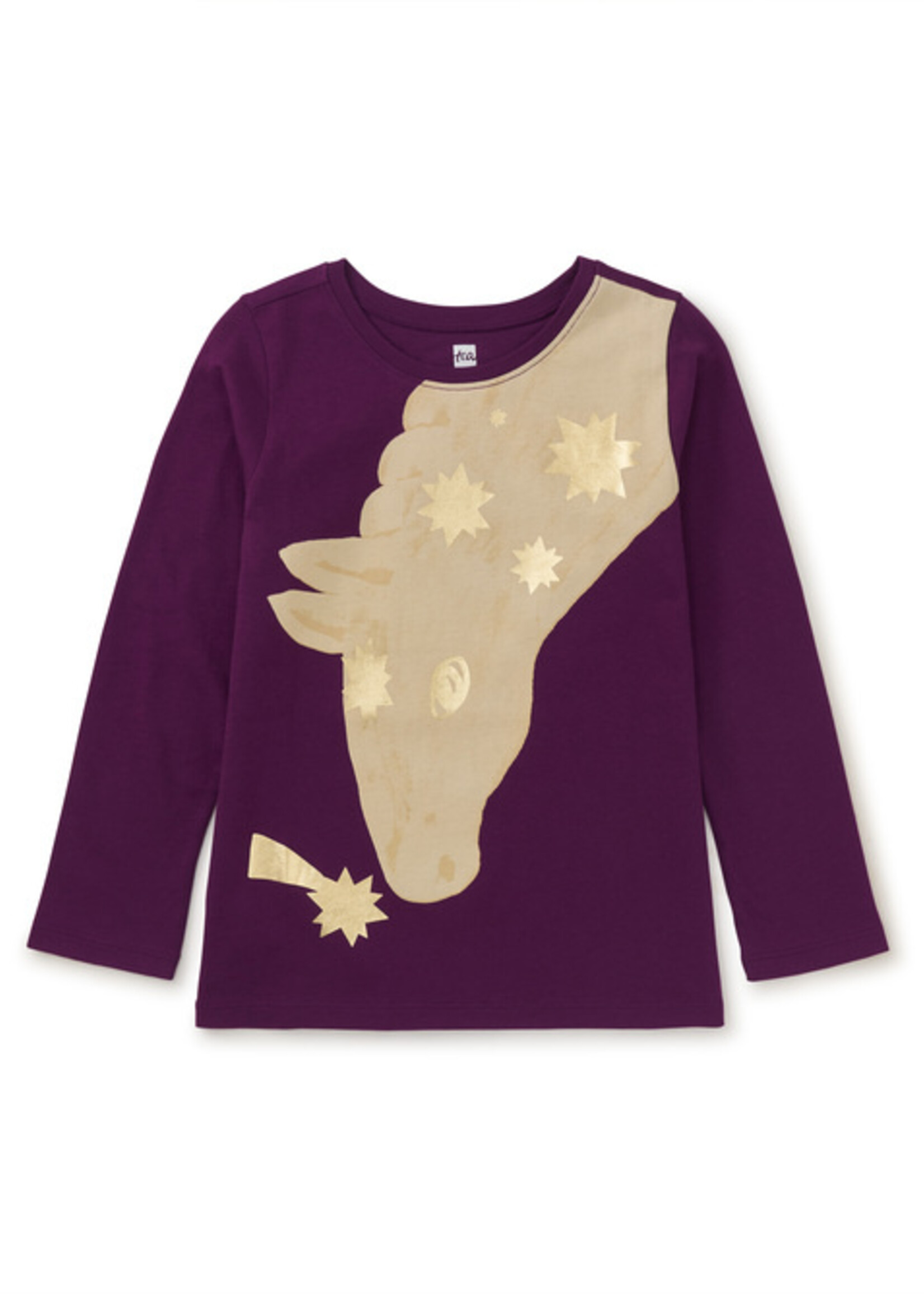Tea Collection Golden Horse Graphic Tee Cosmic Berry