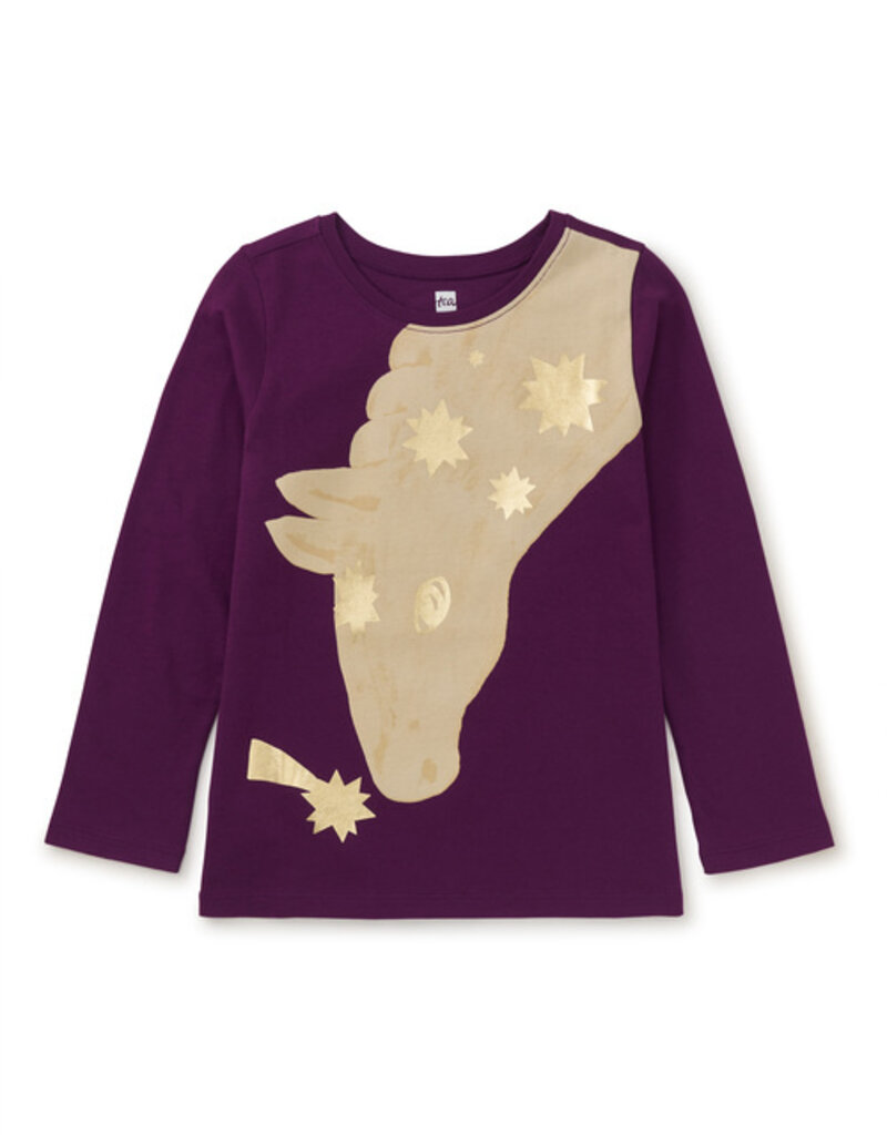 Tea Collection Golden Horse Graphic Tee Cosmic Berry