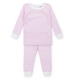 Lila + Hayes AVA PAJAMA SET SCALLOPED IN PINK