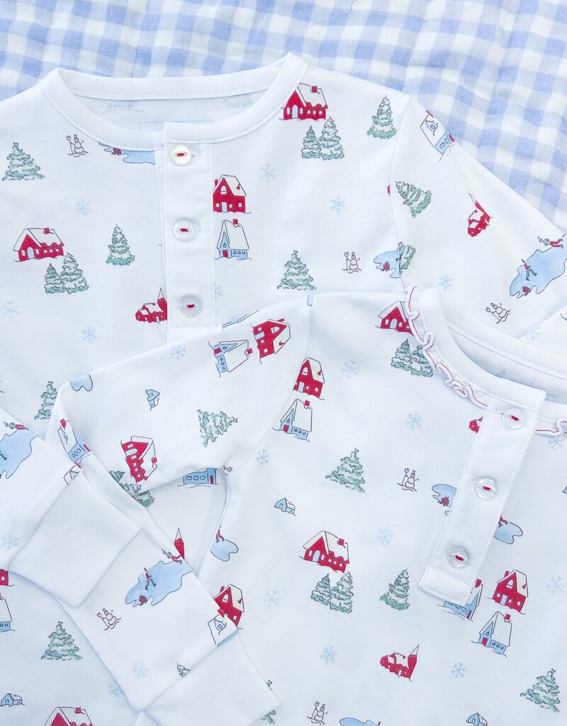 Little English Printed Jammies Christmas Village