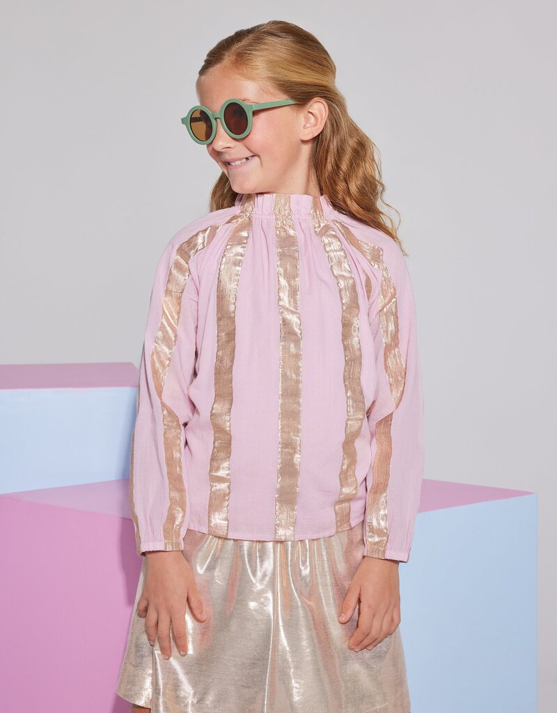 Bisby TORY TOP PINK METALLIC STRIPE