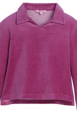 Bisby POLO PULLOVER MAGENTA VELOUR