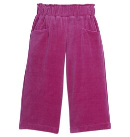 Bisby SALE CROPPED PALAZZO PANTS MAGENTA VELOUR