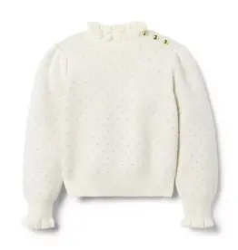 Janie and Jack SALE Sparkle Dot Sweater Cream Sugar Dot