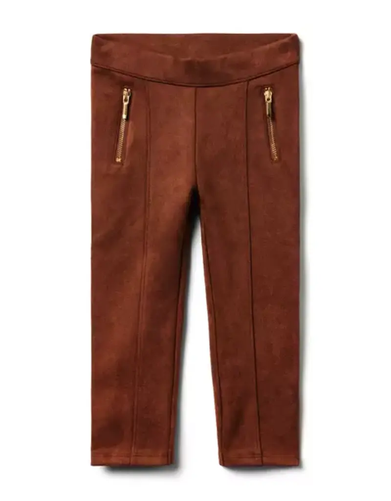 Janie and Jack Brown Faux Suede Pants