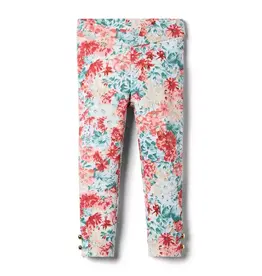 Janie and Jack SALE Floral Button Cuff Ponte Pant