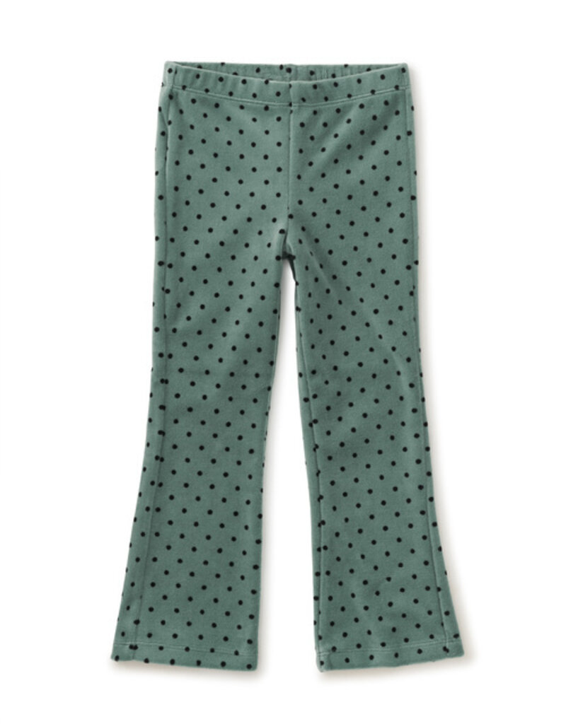 Polka Dot Velour Flare Pants Dot - Tip Toes