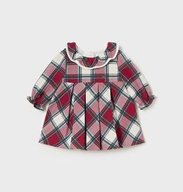 Mayoral SALE L/S Red Plaid Dress