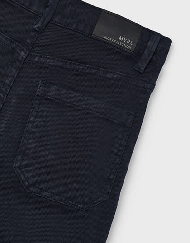 Mayoral Blue Black Relaxed Fit Denim Pants