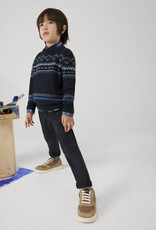 Mayoral Blue Black Relaxed Fit Denim Pants
