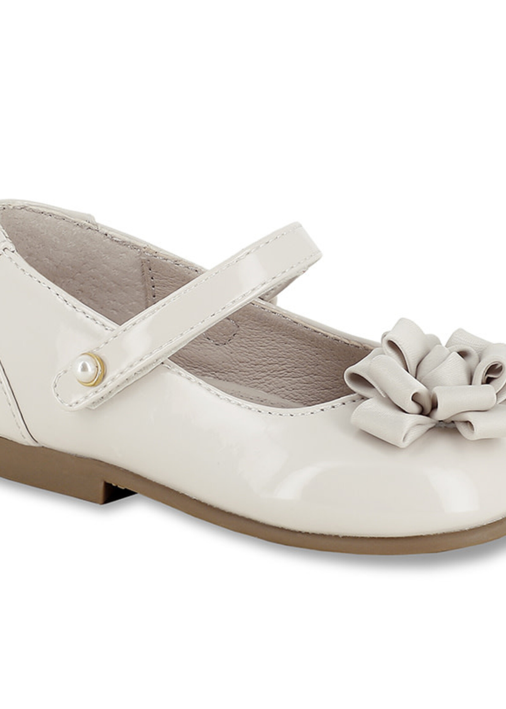Mayoral Patent Leather Cream Mary Jane
